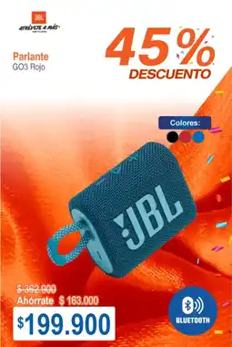 JBL Parlante GO3 Rojo