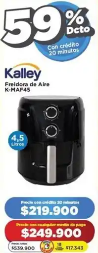 Alkomprar Kalley Freidora de Aire K-MAF45 oferta