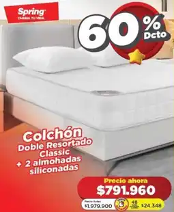 Alkomprar Colchón Doble Resortado Classic +2 almohadas siliconadas oferta