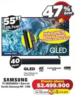 Alkomprar SAMSUNG TV QN55Q60DA + Barra de Sonido Samsung HW - C400 oferta
