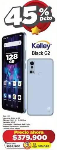 Alkomprar Kalley Black G2 128GB oferta