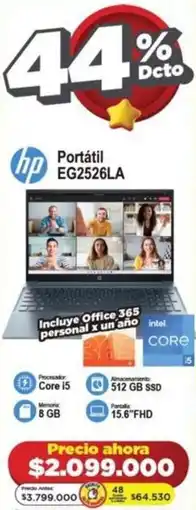 Alkomprar hp Portátil EG2526LA oferta