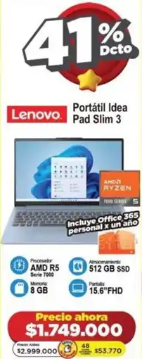 Alkomprar Lenovo Portátil Idea Pad Slim 3 oferta