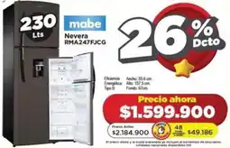 Alkomprar mabe Nevera RMA247FJCG oferta