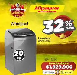 Alkomprar Whirlpool Lavadora WW20LTAHLA oferta