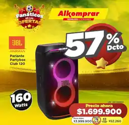 Alkomprar JBL Parlante Partybox Club 120 oferta