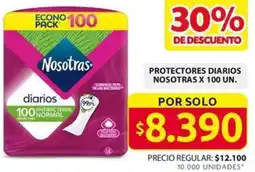 Ara PROTECTORES DIARIOS NOSOTRAS X 100 UN. oferta
