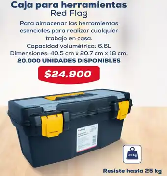 Tiendas D1 Caja para herramientas Red Flag 25 kg oferta