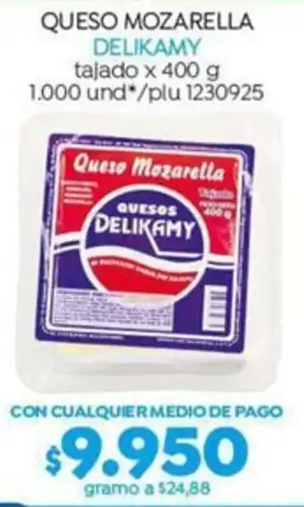 Colsubsidio QUESO MOZARELLA DELIKAMY tajado x 400 g oferta