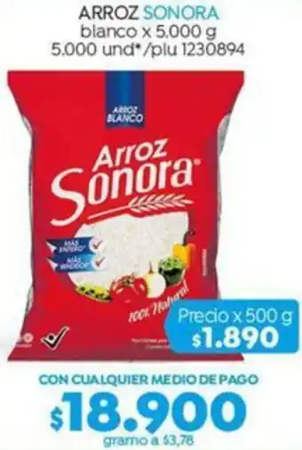 Colsubsidio ARROZ SONORA blanco x 5.000 g oferta