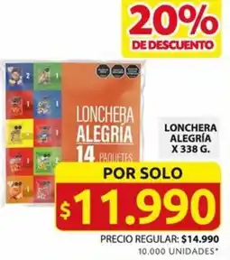 LONCHERA ALEGRÍA X 338G