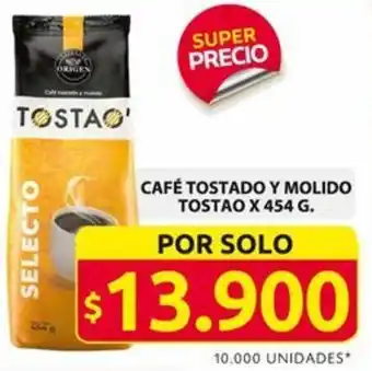 Ara CAFÉ TOSTADO Y MOLIDO TOSTAO X 454 G. oferta