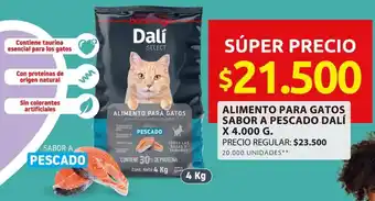 Ara ALIMENTO PARA GATOS SABOR A PESCADO DALÍ X 4.000 G. oferta