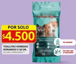 TOALLITAS HÚMEDAS BONAMIGO X 50 UN
