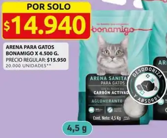 Ara ARENA PARA GATOS BONAMIGO X 4.500 G oferta
