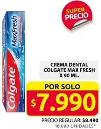 Ara CREMA DENTAL COLGATE MAX FRESH X 90 ML. oferta
