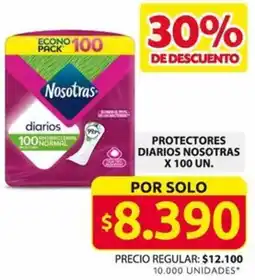 Ara PROTECTORES DIARIOS NOSOTRAS X 100 UN. oferta