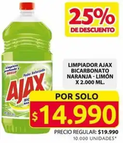 Ara LIMPIADOR AJAX BICARBONATO NARANJA - LIMÓN X 2.000ML oferta