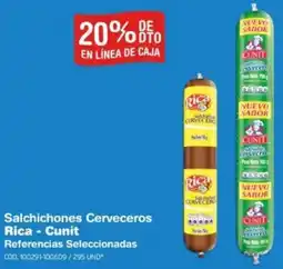 Makro Salchichones Cerveceros Rica - Cunit oferta