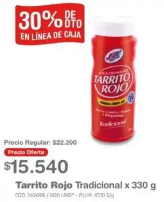 Makro Tarrito Rojo Tradicional x 330 g oferta