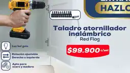 Tiendas D1 Taladro atornillador inalámbrico Red Flag oferta