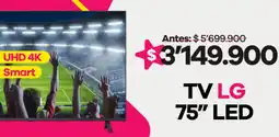 Éxito TV LG 75" LED oferta