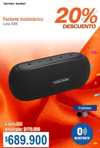 Alkosto Parlante Inalámbrico Luna 40W oferta