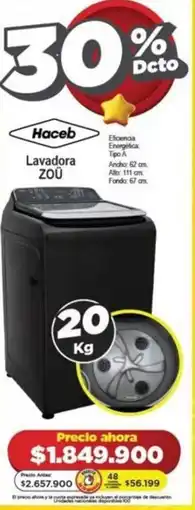 Alkomprar Haceb Lavadora ZOÜ oferta