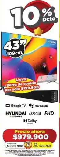 Alkomprar HYUNDAI tv 43" oferta