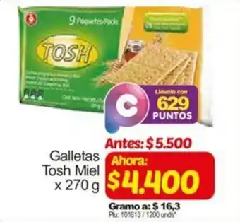 Surtimax Galletas Tosh Miel 270g oferta