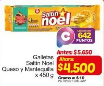 Surtimax Galletas Saltín Noel Queso y Mantequilla 450g oferta