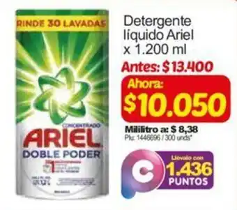 Surtimax Detergente Líquido Ariel 1.200ml oferta