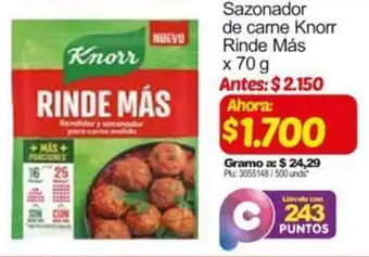 Surtimax Sazonador de carne Knorr Rinde Más 70g oferta