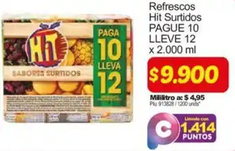 Surtimax Refrescos Hit Surtidos PAGUE 10 LLEVE 12 2000ml oferta