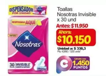 Surtimax Toallas Nosotras Invisible oferta