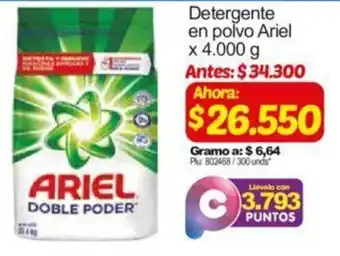 Surtimax Detergente en Polvo Ariel 4000g oferta