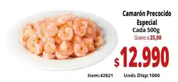 Camarón Precocido Especial Cada 500g