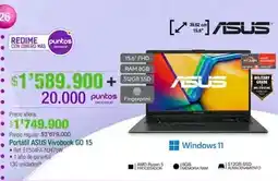 Jumbo Asus - portátil vivobook go 15 oferta