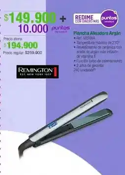 Jumbo Remington - plancha alisadora argan oferta