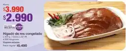 Metro Higado de res congelado oferta