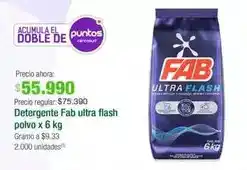 Fab - detergente flash polvo