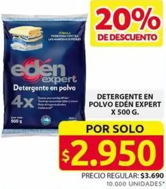 Ara DETERGENTE EN POLVO EDÉN EXPERT x 500g oferta