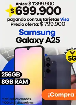 Éxito Samsung Galaxy A25 256GB 8GB RAM oferta