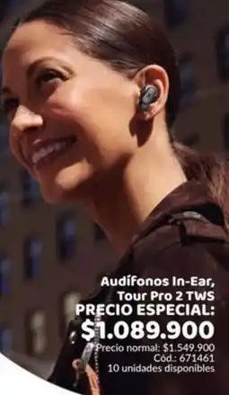 Panamericana Audífonos In-Ear, Tour Pro 2 TWS oferta