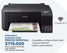 Panamericana EPSON Impresora Ecotank L1250 oferta