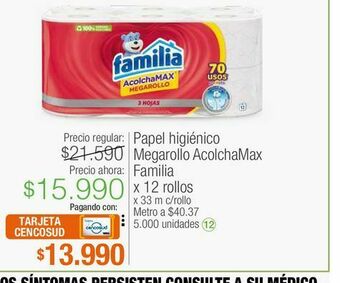 Jumbo Papel higiénico familia oferta