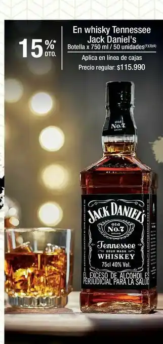 Jumbo En whisky tennessee jack daniel's oferta
