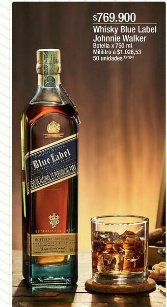 Jumbo Whisky blue label johnnie walker oferta