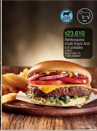 Jumbo Hamburguesa cruda angus azul x 4 unidades oferta