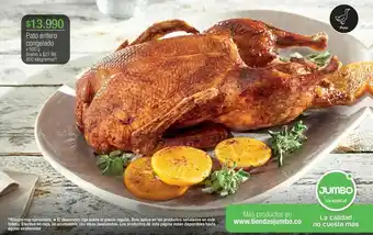 Jumbo Pato entero congelado oferta